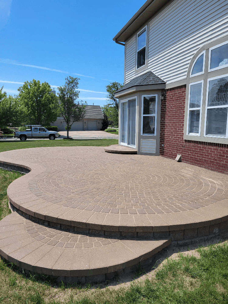 after paver installation by Re-Brick Restoration